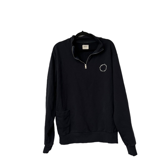 P&Co A Piece of Progress for Peace of Mind Sweatshirt Pullover Crew Half Zip - Picture 8 of 9